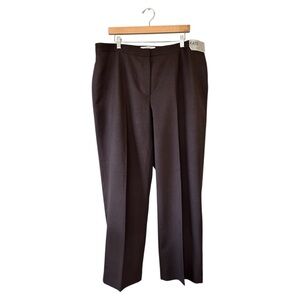 KASPER Kate Classic Fit Brown Dress Slacks Pants Sz 18W NWT Straight Leg Lined